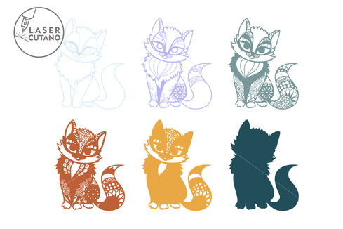 KITTY Multilayer Wall Art, Home Decoration Cat Template KITTY Multilayer Wall Art, Home Decoration Cat Template - LaserCutano - 001