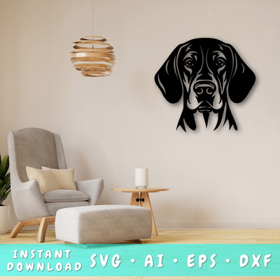 Redbone coonhound 雷射 svg - HappyDesignStudio - 001