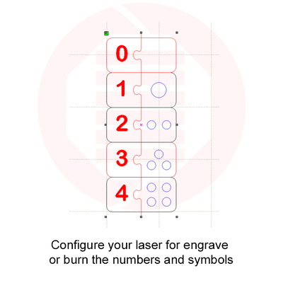 雷射切割 svg 模板 數位拼圖學校材料 - Daniel San - 003