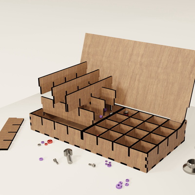 Laser Cut Modular Organizer - 雷射切割專業版 - 002