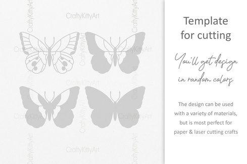 Butterfly, Spring Butterfly, 3D layered SVG DXF PNG files Butterfly, Spring Butterfly, 3D layered SVG DXF PNG files - CraftyKittyArt - 001