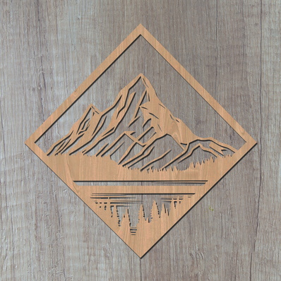 Mountains Laser SVG - HappyDesignStudio - 002