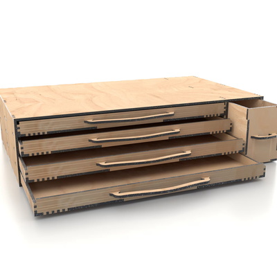 Storage box with drawers organizer SVG Desk organizer - LazerCutPro - 002