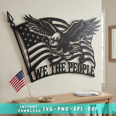 We The People Eagle Laser SVG