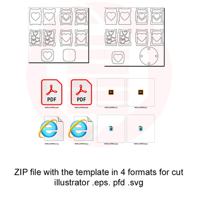 雷射切割 svgheart 燭台 家庭婚禮裝飾模板 - Daniel San - 004