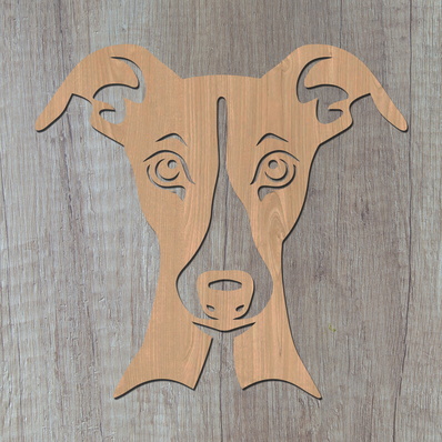 義大利灰狗雷射 svg 切割文件，義大利灰狗 dxf - HappyDesignStudio - 002