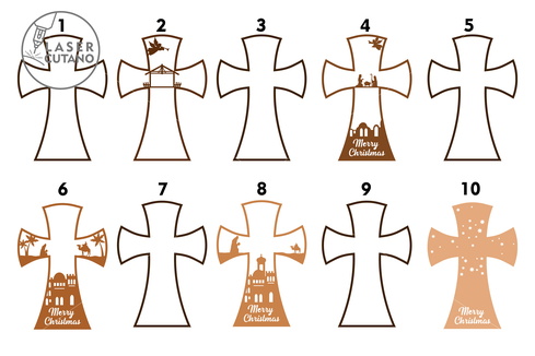 多層耶穌誕生場景 - 雷射切割文件 多層耶穌誕生場景 - 雷射切割文件 - LaserCutano - 001