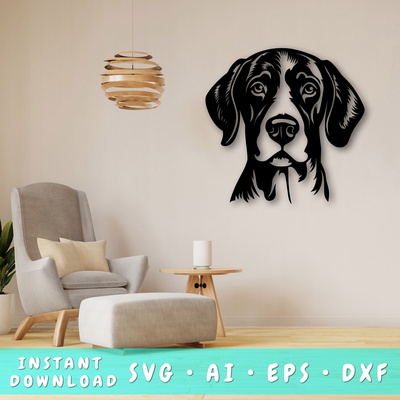 German Shorthaired Pointer Laser SVG - HappyDesignStudio - 001