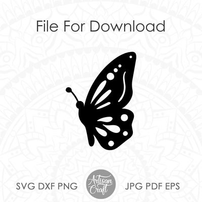 蝴蝶耳環激光切割文件顯示蝴蝶翅膀 - Artisan Craft - 004