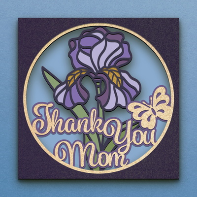 3D Mothers Day Shadow Box, Thank You Mom layered SVG DXF PNG
