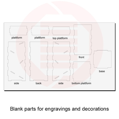 Laser cut Dice tower RPG D&D board game template diy crafts - Daniel San - 003
