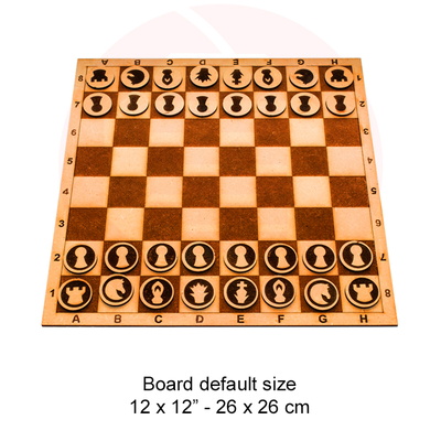  Laser cut Chess board game Christmas gift Glowforge SVG - Daniel San - 002