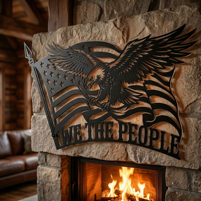We The People Eagle Laser SVG - HappyDesignStudio - 003