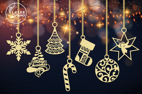 Christmas Tree Ornaments Set  Christmas Tree Ornaments Set  - LaserCutano - 003