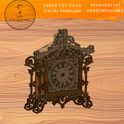 桌面時鐘雷射切割文件