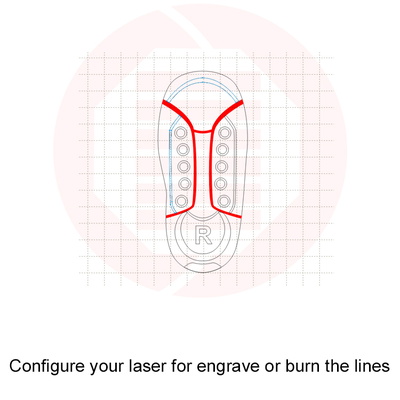 雷射切割 svg 向量模板 鞋子用於學習繫帶 diy - Daniel San - 005