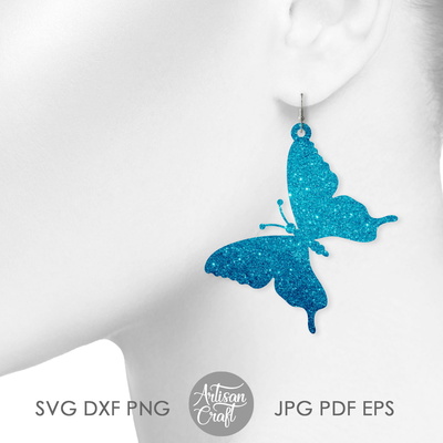 Butterfly Earrings SVG, jewelry Templates - Artisan Craft - 002
