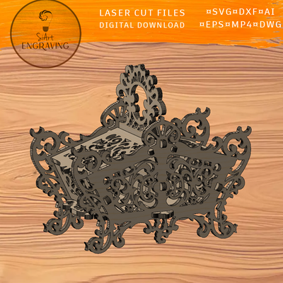 Elegant Basket laser cut files - SiArt - 001