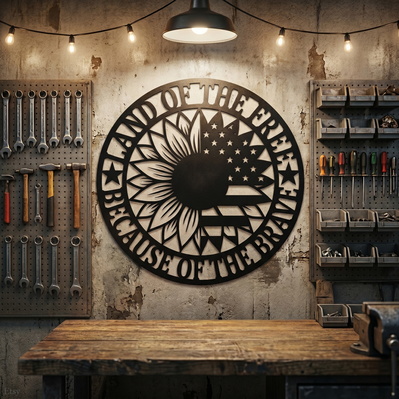 Land of the Free Because of the Brave Laser SVG - HappyDesignStudio - 004