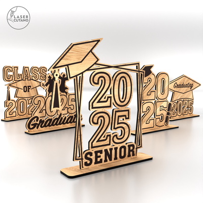 五件套畢業裝飾 - LaserCutano - 003