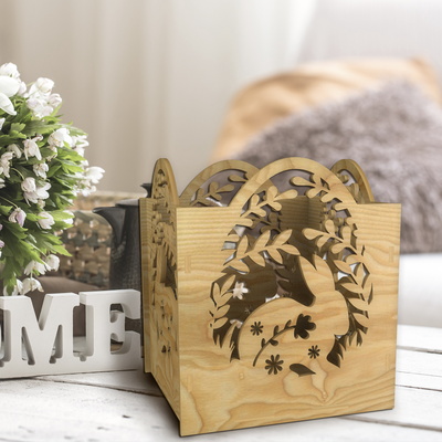 Easter Candle Holder, Lantern Bundle, Wooden Easter Decor - LaserCutano - 002