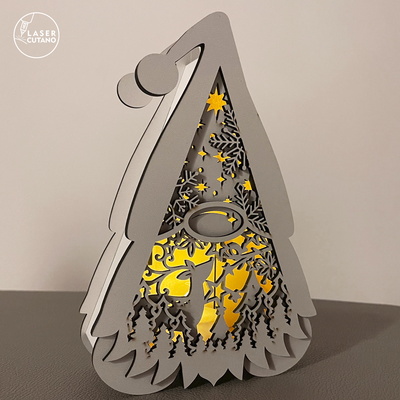 Christmas Gnome Candle Holders Set - LaserCutano - 002