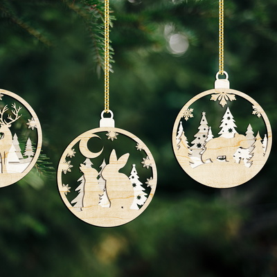 Christmas Ornaments Set  - LaserCutano - 003