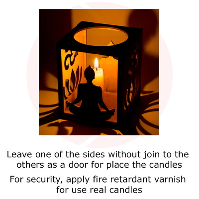 雷射切割 svg 佛燭台東方家居裝飾 diy - Daniel San - 003