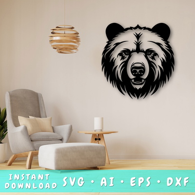 灰熊 雷射 svg - HappyDesignStudio - 001