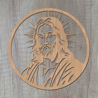 Jesus Christ Laser SVG - HappyDesignStudio - 002