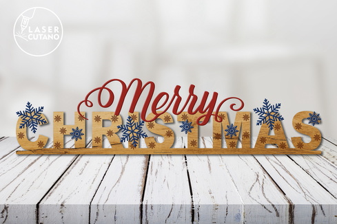 Merry Christmas and Happy New Year Decorations Merry Christmas and Happy New Year Decorations - LaserCutano - 003