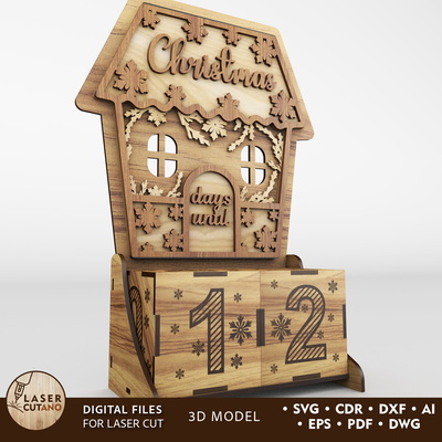 聖誕節降臨日曆 - LaserCutano - 001