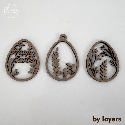 復活節快樂裝飾標籤 復活節快樂裝飾標籤 - LaserCutano - 002