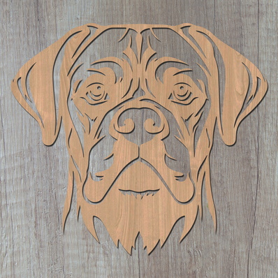 Boerboel 雷射 svg 切割檔、boerboel glowforge 文件 - HappyDesignStudio - 002