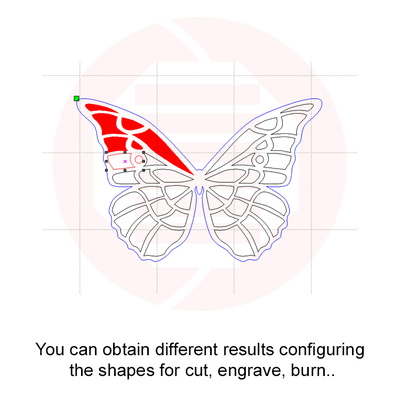 Laser cut Butterfly set decor Glwoforge SVG template DIY - Daniel San - 004