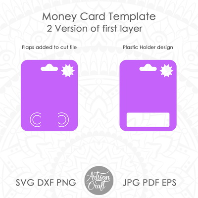 錢夾卡 svg、錢卡模板、錢卡 svg - Artisan Craft - 004