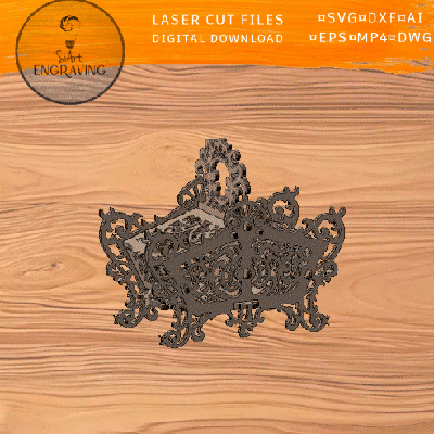 Elegant Basket laser cut files - SiArt - 002