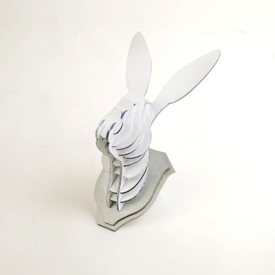3D 設計木製兔頭造型裝飾 - FLUX Inc - 002