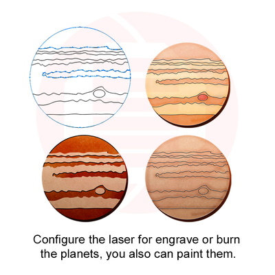 Laser cut SVG template Solar System puzzle school supplies - Daniel San - 006