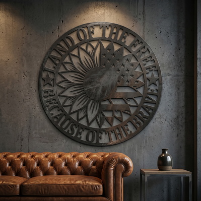 Land of the Free Because of the Brave Laser SVG - HappyDesignStudio - 003