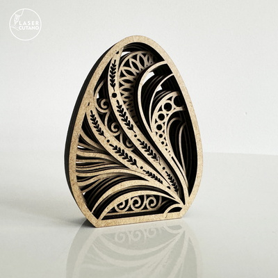 Set of 5 Multilayer Easter Eggs Templates - LaserCutano - 002