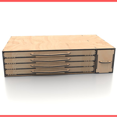 Storage box with drawers organizer SVG Desk organizer - LazerCutPro - 001