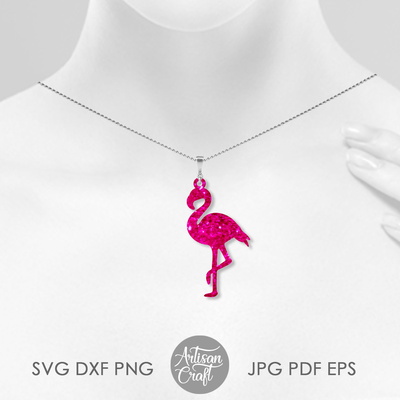 火烈鳥耳環 svg，火烈鳥飾品 - Artisan Craft - 002