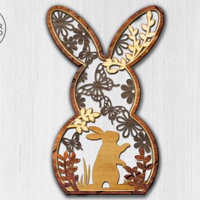 Multilayer Easter Bunny Set - LaserCutano - 004