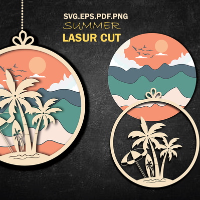 Summer Laser Cut SVG Design
