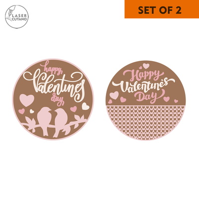 Valentine's Day SET Wall Decorative Ornaments - LaserCutano - 002