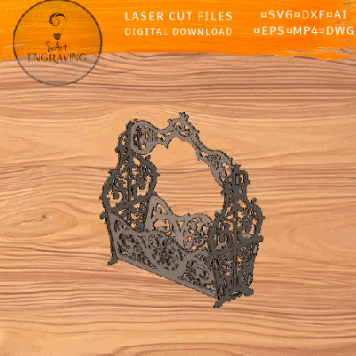 雜誌架雷射切割文件 - SiArt - 002