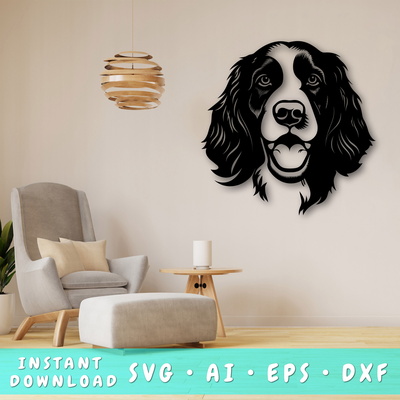 英國史賓格犬 雷射 svg - HappyDesignStudio - 001