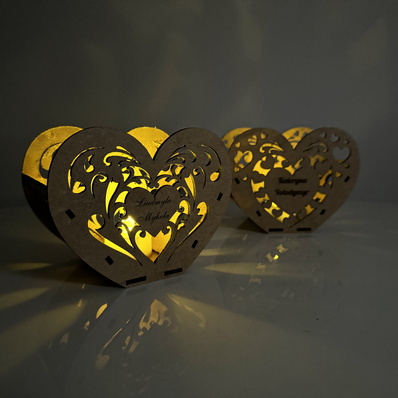 Heart Candle Holder – Valentine’s Day Laser Cut Design 💕 - LaserCutano - 002