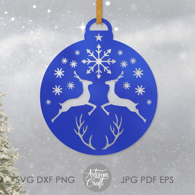 聖誕馴鹿裝飾 svg 文件包 - Artisan Craft - 004